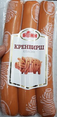 БОНИ - Охладени свински продукти - Малотрайни - Кренвирш Класик Е300 вакуум /12/