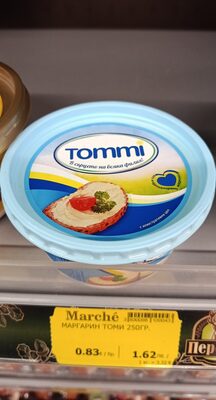 БЕЛЛА - Маргарин - ТОММИ Продукт за мазане 25 процента 250гр. /40/35/1400