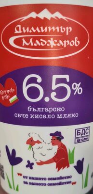 МАДЖАРОВ - Млечни продукти - Кисело мляко овче 6.5 процента 400гр. тарелка Знп /6/