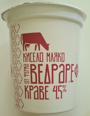 ВЕДРАРЕ - Кисело мляко 4.5 пр 400гр. /12/