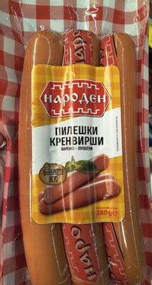 БЕЛЛА - Охладени Храни - НАРОДЕН - Кренвирш Пилешки вак 280гр. /30/