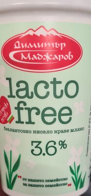 МАДЖАРОВ - Млечни продукти - Без Лактоза - Кисело краве мляко 3.6 процента 400гр. тарелка /6/