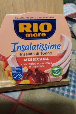 Консерви Rio Mare - Салати /Insalatissime/ с Риба тон - Мексикана с червен боб, царевица и чушка 160 гр /36/