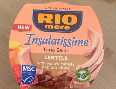 Консерви Rio Mare - Салати /Insalatissime/ с Риба тон - Леща с жълти моркови и домати 160 гр /36/