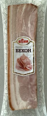 БОНИ - Охладени свински продукти - Варено-пушени - Бекон вакуум Е200 /12/